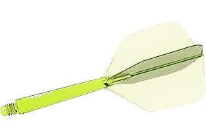 CUESOUL CUESUL Rost 77 Eje de dardo y Vuelo Integrados, Forma de ala Grande, Conjunto de 3 (Serie de Color Transparente)