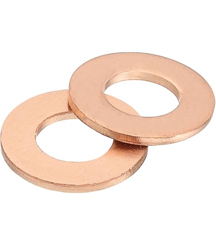30Pcs Cuivre Rondelle Plat Joint Étanchéité Anneau Pour