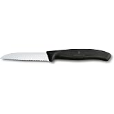 Victorinox 6.7433 SwissClassic 8cm Tırtıklı Soyma Bı&ccedil;ağı, Sİyah