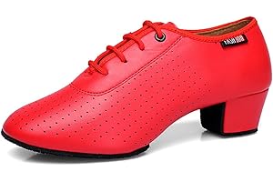 JUODVMP Zapatos De Baile De Salón De Cuero Estándar De Los Hombres De La Práctica De Encaje 2.5cm Tacón bajo Model 9012