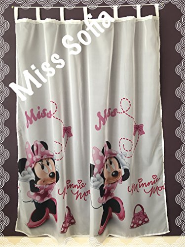 Gardinen MINNIE MOUSE IN PINK Teil 225cm B x 160cm L Kinderzimmer Vorhang DISNEY