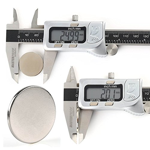 10 Stück N35 starke Neodym Magnete 25 x 2 mm runde Scheiben super Power Magnete - 2