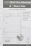 Image de Timer Ersatzkalendarium A5 2019 - Bürokalender / Buchkalender A5 - Universallochung - 1 Woche 2 Sei