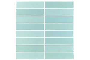 GRIPRO Peel and Stick Wall Tile – 10"x10" 3D Adhesive Backsplash Tile for Kitchen, Bathroom 3D Wall Panels (4 Sheets, Blue)
