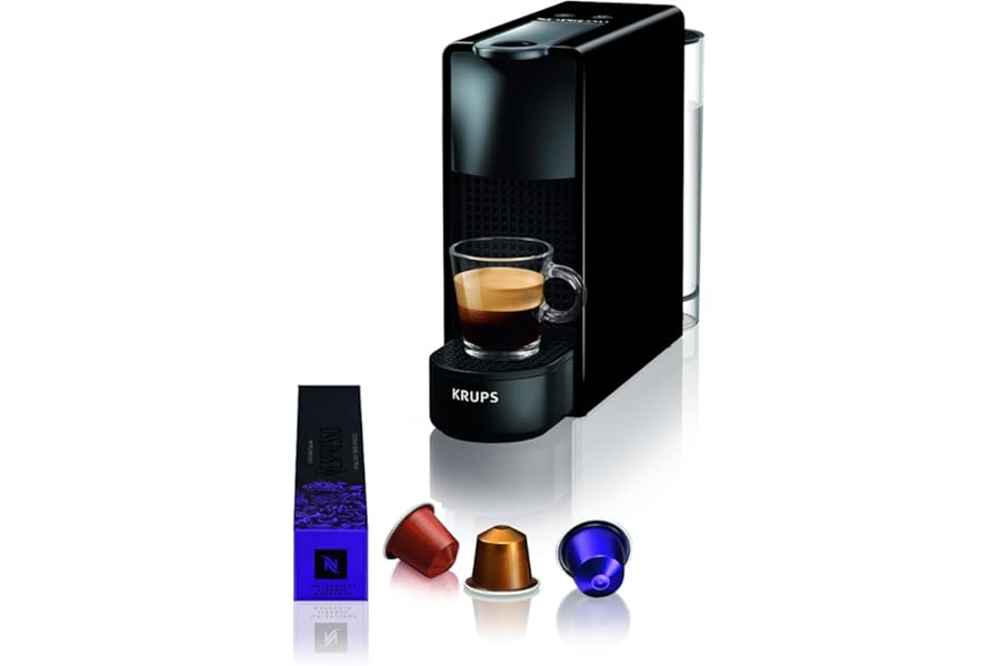KRUPS Nespresso Essenza Mini XN1108, Coffee Machine, Nespresso Capsule System, 0.6L Water Tank, Black