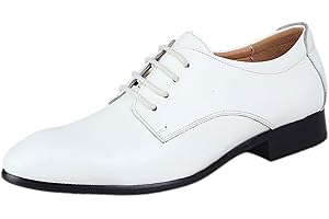 ANUFER Herren Echtes Leder Kleider Schuhe Formell Geschäft Derby Schnürsenkel