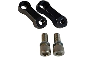 ALCHEMY PARTS Moto Miroir Extenseurs 6cm Long & 10mm M10 Fils - Paire - Clockwise Fils