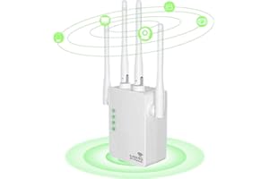 PANUN WiFi Ripetitore Wifi Wireless,1200Mbps 2.4G/5.0GHz Dual-Band Anti-Interferenza,Wifi Extender,Amplificatore Wifi,Access Point/Router/AP,4 antenne,2 porte LAN,Compatibile con Modem Fibra e ADSL