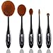 Neverland Pro Foundation Brush Set Powder Blusher Toothbrush Curve Cosmetic Makeup Tool (ABCDE)