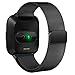 Produktbild Milanese Magnetic Loop Edelstahl Uhrenarmband Für Fitbit Versa Watch, bloatboy Luxus Edelstahl Armband Ersatz Uhrenarmband (Schwarz)
