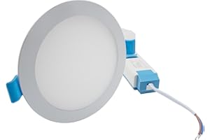 PLANETITALY Faretto Rotondo LED 12W Pannello Incasso Cartongesso Ultra Sottile, Alta Resa Luminosa 1200 LM, Luce Diffusa 120 gradi, Foro Incasso 15cm, LED CCT Regolazione della Temperatura Luce da 3000K a 6500K