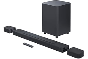 JBL Bar 1000, barre de son avec ses haut-parleurs et son caisson de basses sans fil, Son surround 3D Dolby Atmos, DTS:X et MultiBeam, connexion WiFi, Bluetooth, Alexa MRM, 880 W