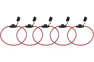 KOLACEN Automotive Car Truck In-line 16 Gauge Fuse Holder for Mini Blade Type Fuse (Pack of 5)