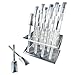 New Authentic Design Display Stand Sticks 18 Nail Art Practice Clear Acrylic Tool Set