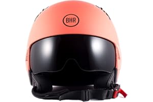 Casco Demi-Jet BHR 815 COMBY | Casco Scooter Omologato ECE | Casco Motorino con Visiera Parasole Antigraffio e Sgancio Micrometrico