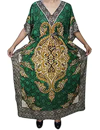 Indiatrendzs Women Kaftan Dresses Light Viscose Kimono Loose Caftan Dress 56"