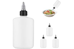JDIEOQA Juego de 4 recipientes de especias HDPE de grado alimenticio 120 ml diseño de latas de fugas dispensador líquido accesorios de cocina portátil barbacoa botellas de especias
