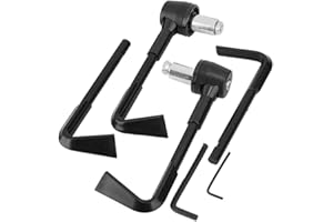 AKOZON Reminnbor Handgrip Guard, Aukson Hand Grip Guard CNC Motorbike Brake Levers Protect Guard Motorcycle Protector Handlebar(Black)