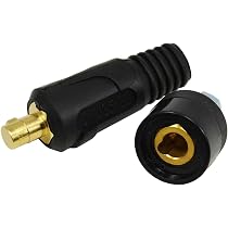 TIG-Schweißkabel-Stecker DKZ10-25 200A – 2 Stück, Rot, Schnellverschraubung Für Schweiß- & Plasmaschneidgeräte