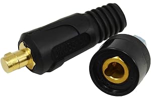 RIVERWELD Tig Welding Cable Panel Connector-Plug och Socket DKJ35-50 & DKZ35-50 Set Dinze Quick Fiting 2sts