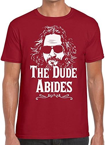 Funky NE Ltd The Dude Abides - Jeff Lebowski - The Big Lebowski - Tshirt - 100% Cotton - Small To XXL - 8 Colours - Great Gift Idea Maroon - L