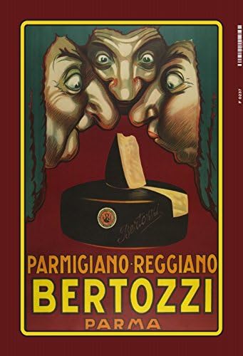 ComCard Bertozzi Parma kase nase schild aus blech, tin sign, metallsign,