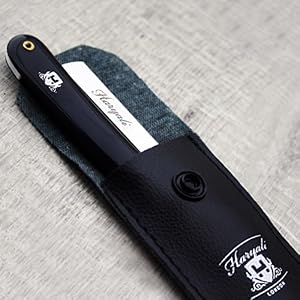 Men's Black Shaver/Barber Style Cut Throat Razor (Blades Not Inclued) With Leather Pouch.Perfect Razor For All Kind Of… - Image 2