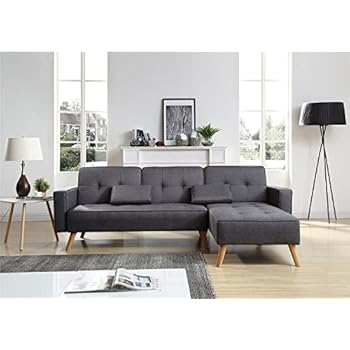 Bestmobilier Lisea Canapé Dangle Réversible Convertible