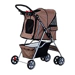 PawHut-Passeggino-per-Cani-Carrello-per-Animali-Domestici-Carrello-Carrozzina-75-x-45-x-97cm-caff