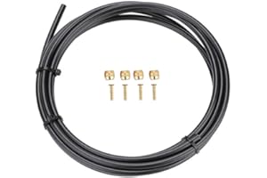 ICREOPRO 3000mm Bicycle Hydraulic Brake Hose Kit & 4 sets Olive and Connecting Insert For Shimano