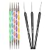 High Quality Professional Nail Art Accessories Set of Silver Gems /Rhinestones / Crystals In Different Shapes, Premium Gemstones Decorations In 12 Colours, Fine Detail Wooden Nailart Brushes and Double Ended Dotting Marbling Tools By VAGA