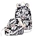 Produktbild Neuleben Schulrucksack/Schultertasche/Mäppchen Blumen-Muster Fashion Mädchen Schule Freizeit (Schwarz 3 Set)