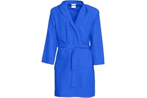 Dorian Home Accappatoio In Microfibra Uomo Donna Unisex Con Pratiche Tasche e Cappuccio - 19 Colori Disponibili - No Stiro