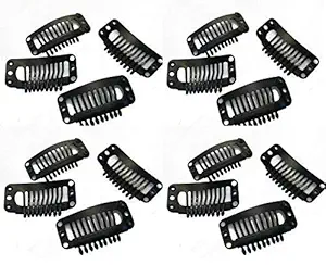 INAAYA Hair Extension Patch Toupee Wigs Clips Single extension clips For Men And Women Set Of 12