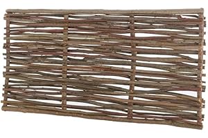 GARDENODE Easy Clôture Panneau bois en noisetier tressé H 0m75 x L 1m50 - Palissade clôture de jardin décorative - Protection vis-à-vis Jardin Terrasse