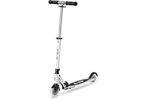 Micro® | Micro Sprite LED Scooter 2 Ruedas Niños | Patinete y Puños Plegables | Ruedas con iluminación LED | Ligero y Regulable en Altura | +5 Años | Niños y Niñas