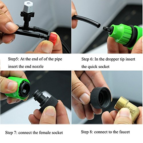 KING DO WAY 10 Stueck Troepfe 10m Bewaesserung Sprinkler fuer Anlagen Blume Tropschlauch Mikro Bewaesserungssystem Perlschlauch Pflanzen - 6