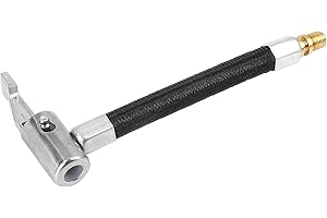 X AUTOHAUX 10cm Car Tire Valve Connect Pipe Air Chuck Inflator Hose Adapter