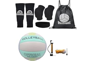 Aikelai Juego de voleibol todo en uno, incluye rodilleras de voleibol, mangas de brazo de voleibol, diadema deportiva, bolsa con cordón para mujeres, adolescentes y niñas, regalos de voleibol