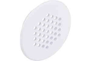 Gedotec Kratka wentylacyjna | 10 sztuk | Biały plastik | Kratka wydechowa | Okrągły otwór wentylacyjny | Strumień | Kratka wentylacyjna z krawędzią pokrycia | Wbudowane otwory wentylacyjne