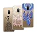 Produktbild Yokata [3 Packs] Samsung Galaxy A8 Plus 2018 Hülle Transparent Weiche Silikon Handyhülle Schutzhülle TPU Handy Bumper Ultra Dünn Slim Durchsichtig Motiv Muster Clear Case Cover - Mandala + Feder + Mädchen und Schmetterling