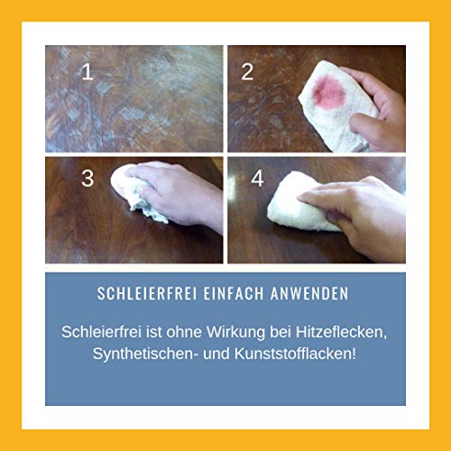 Möbelpflege Schleierfrei 500ml Möbelpflegeöl für Antik-Möbel Holz Möbelpolitur Echtholz dunkel gegen Kratzer Wasserflecken - 4