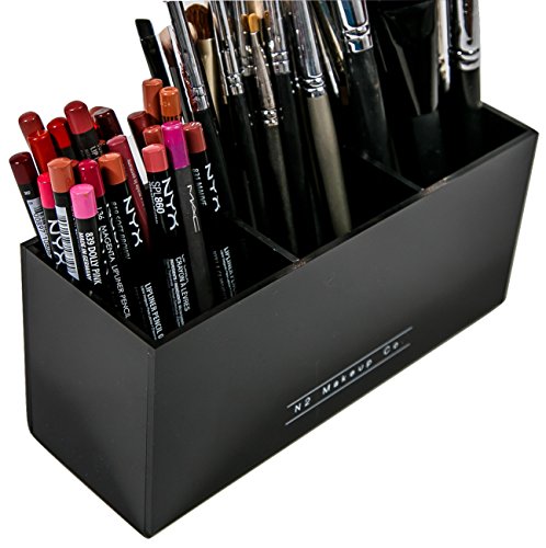 Makeup Buersten Halter Organiser | 3 Fach Acryl Kosmetika Buersten Aufbewahrung | Von N2 Makeup Co - 3