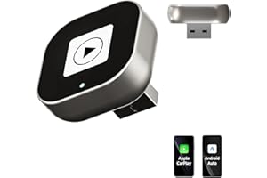 Spedal CL322 2 w 1 mini bezprzewodowy adapter CarPlay UK, Plug & Plug Auto Connect bez opóźnień, konwertuje przewodowy na bezprzewodowy do samochodów od 2017+, bezprzewodowy adapter Android Auto do