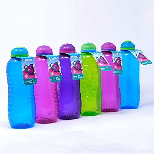 Pack of 6 460ML Twist n Sip Sistema BPA Free Hydrate Water Bottles (Assorted Colours) Pack of 6 460ML Twist n Sip Sistema BPA Free Hydrate Water Bottles (Assorted Colours)