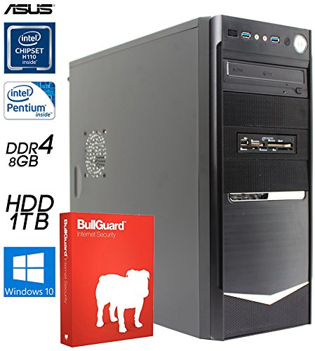 SNOGARD OFFICE Line Business PC incl. Windows 10 Professional | Intel Pentium G4400 Dual Core Prozessor | Intel HD 510 Grafik | 8GB DDR4 RAM | 1000GB Festplattenspeicher | Arbeitsplatz Büro Desktop Computer