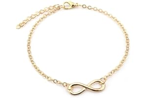 N-BRAND PULABO Cavigliera da donna in oro, catena portafortuna per spiaggia, sandali nudi, regolabile, 21 cm