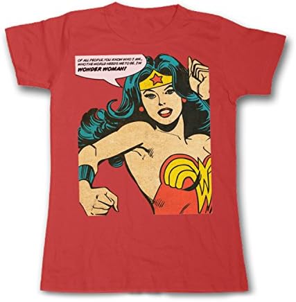 Sherbet Dip Wonder Pop Art Woman Ladies T Shirt. All Sizes (2XL (18), Red)
