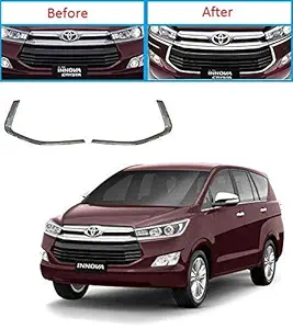 Auto_Smart_look Car Front Grill U Chrome for Toyota innova Crysta