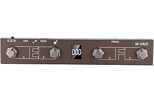 Advokingtap For M-VAVE Chocolate Plus For MIDI Footswitch Controller Rechargeable 4 Buttons, For Musicians USB Control(Brown)